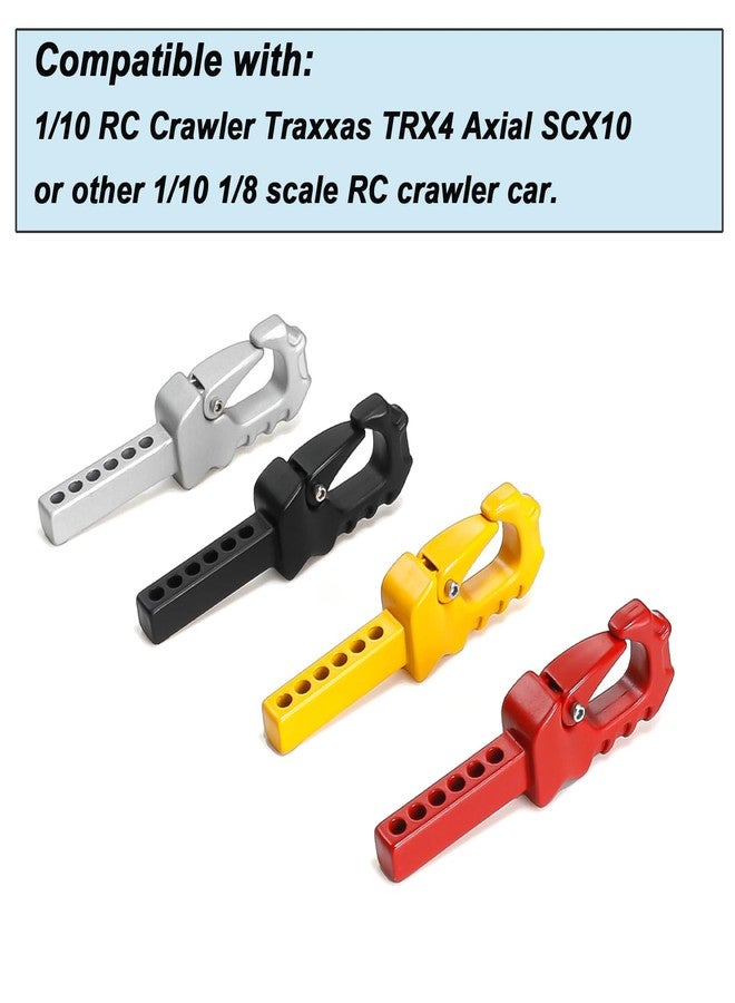 خطاف سحب مقطورة معدني من XSYGO لسيارات التحكم عن بعد من نوع Traxxas TRX4 و Axial SCX10 بمقياس 1/10، قطع غيار المصد الخلفي (أسود) - Image 2